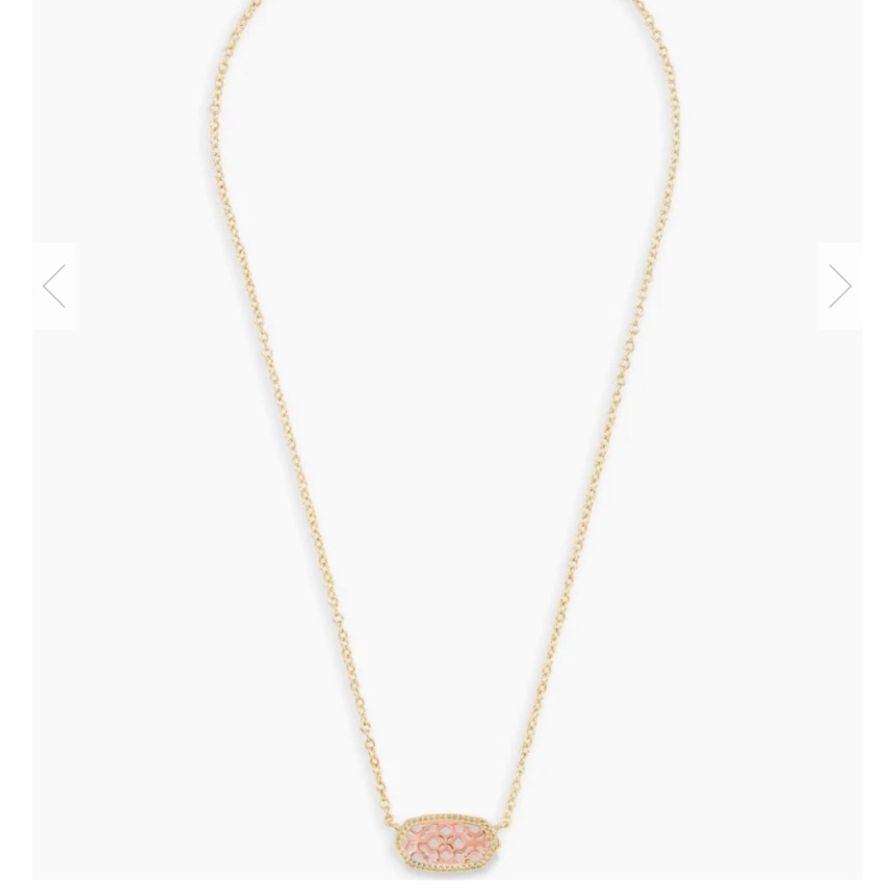 Kendra Scott Elisa Rose Gold Pendant Necklace